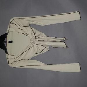 Nude Crop Windsor Fall Top